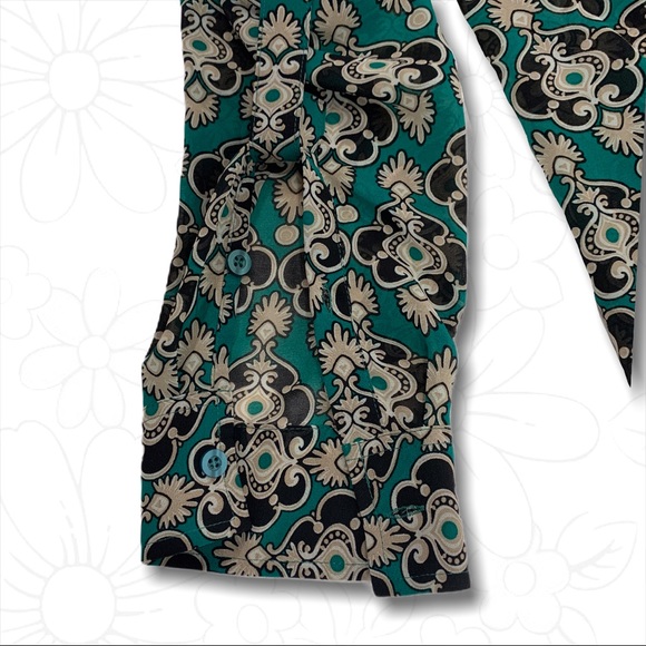 New York & Co Sheer Button-Down Blouse - Sm - Picture 11 of 15